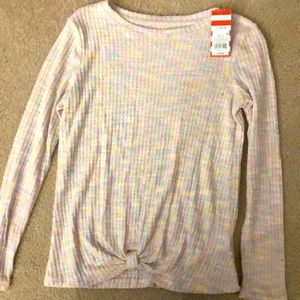 Girls large Cat and Jack long sleeve waffle knit shirt